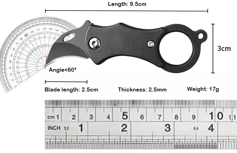 "New" (2 Pack) EDC Portable Pocket Mini Box Cutter Folding Fruit Knife 4