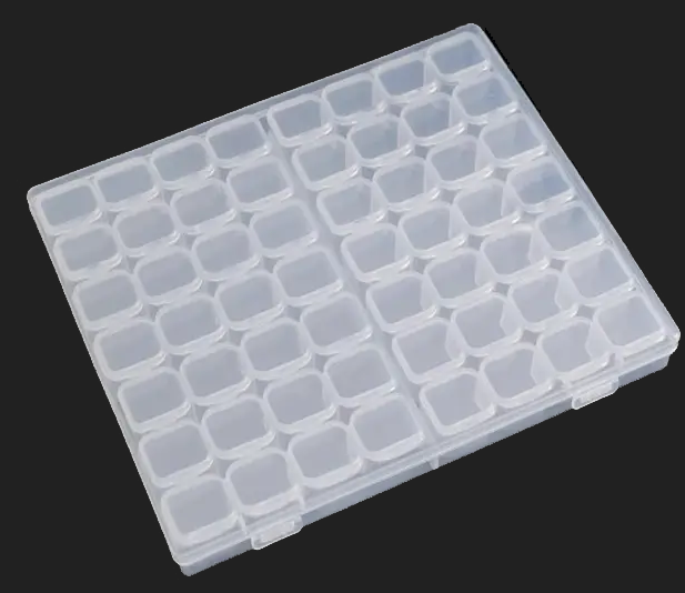 "New" (4 Pack) 56 Removable Mini Grid Modern Plastic Storage Box