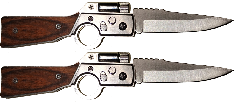 "New" (2 Pack) High Hardness Stainless Steel EDC Folding Knife w/Emergency LED Light 4