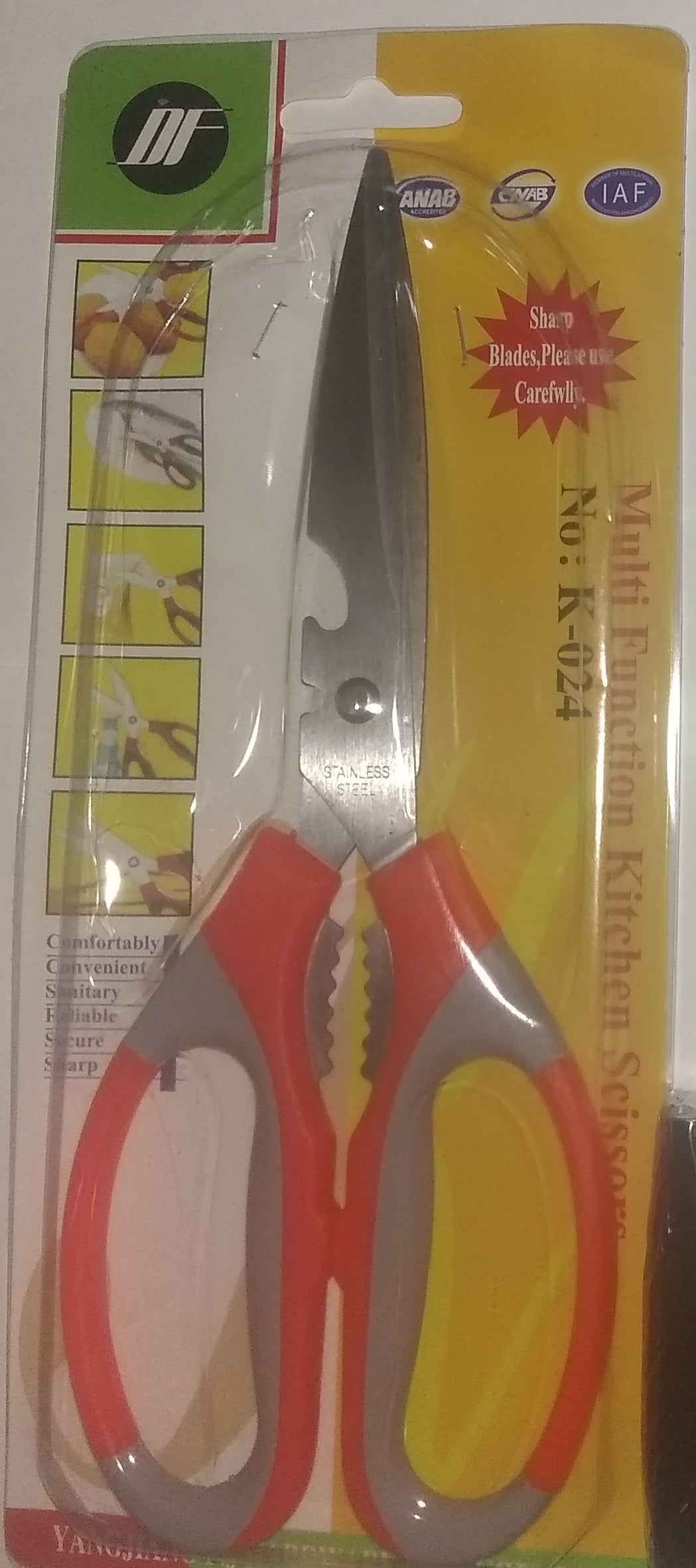 "New" Multifunctional Stainless Steel Kitchen Scissors with Bottle Opener 19