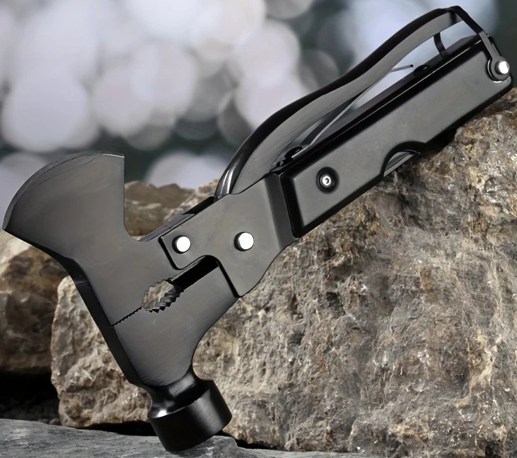 "New" 12-in-1 Multifunctional Mini Axe Hammer Multitool 23