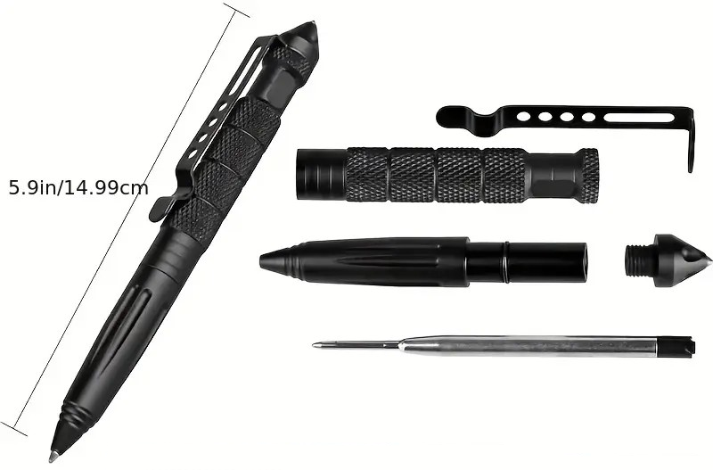"New" Tactical EDC Glass Breaking Pen - Multi-Functional Survival Tool 23