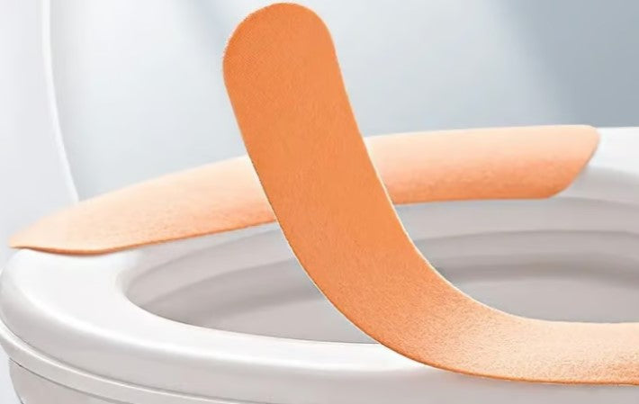 "New" Warm and Non-Slip Toilet Seat Cover w/Self-Adhesive Backing 20