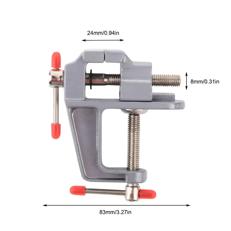 "New" (2 Pack) 30mm Mini Durable Aluminum Small Table Clamp Vise 19