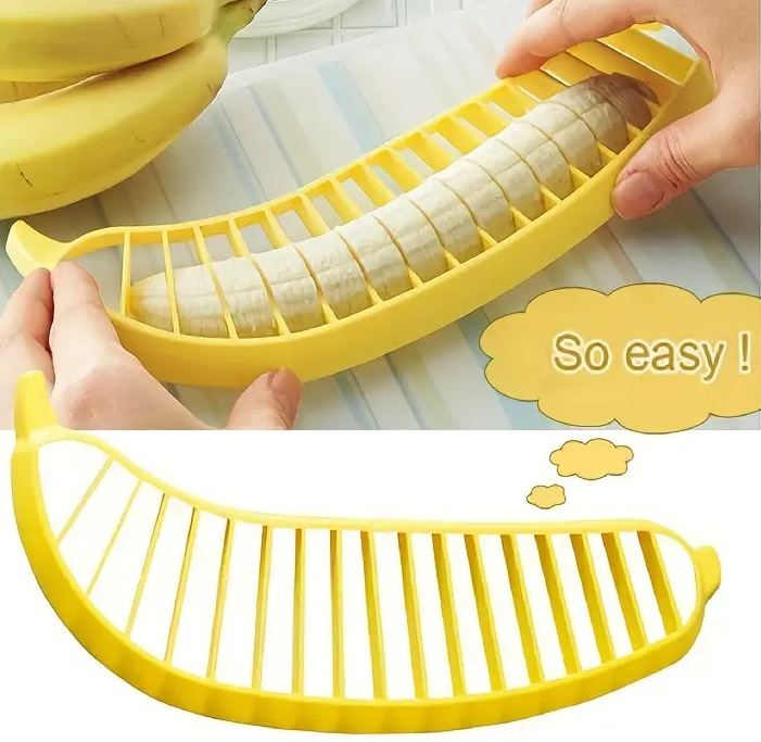 "New" Multifunctional Fruit Slicer - Reusable Banana, and Egg Slicer 11