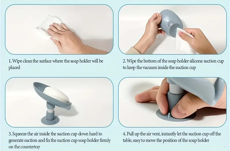 "New" Bathroom Soap Box Holder with a Suction Cup Bottom 11
