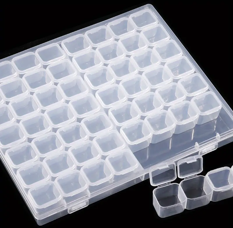 "New" (4 Pack) 56 Removable Mini Grid Modern Plastic Storage Box