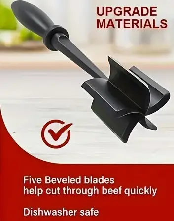 "New" Heat Resistant Meat Chopper for Hamburger Meat and Ground Beef 18