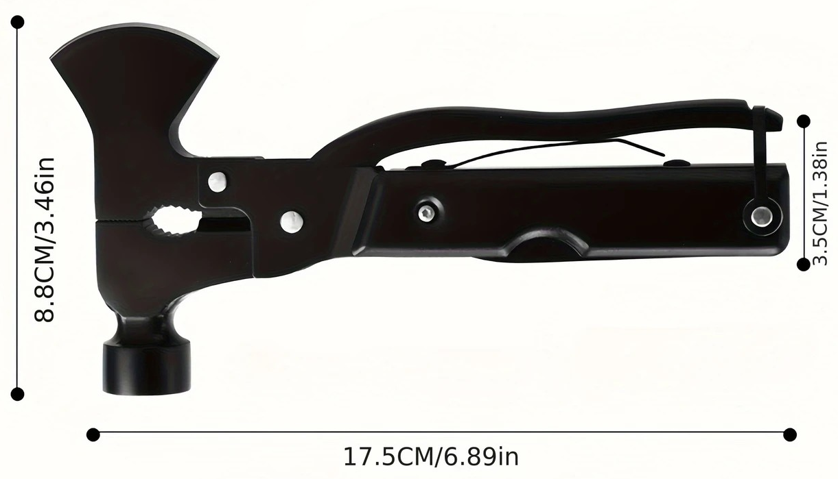 "New" 12-in-1 Multifunctional Mini Axe Hammer Multitool 23
