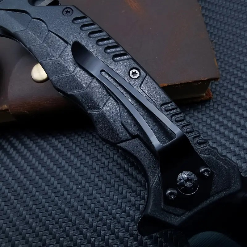"New" Black Men's EDC Glass Breaking Pocket Knife for Emergency Outdoor Survival 23