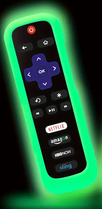"New" Universal Luminous Silicone Remote Control Cover for Roku 17