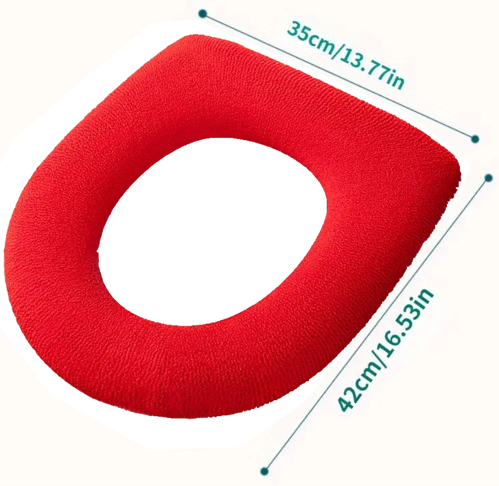 "New" Red Universal Cozy Toilet Seat Cushion 19