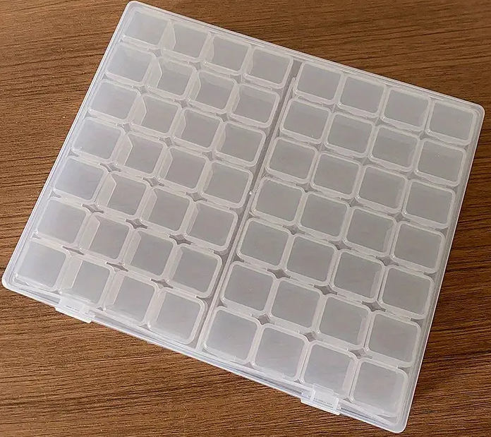 "New" (4 Pack) 56 Removable Mini Grid Modern Plastic Storage Box