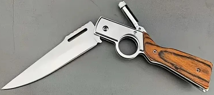 "New" (2 Pack) High Hardness Stainless Steel EDC Folding Knife w/Emergency LED Light 4