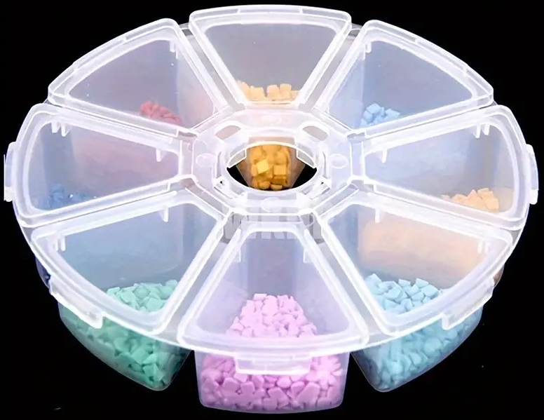 "New" 8-Grid Storage Organizer Box for Diamond Painting Tools