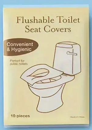 "New" Pack of 10 Flushable Paper Toilet Seat Covers 18