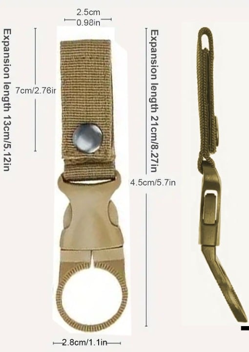 "New" Portable Nylon Bottle Holder Carabiner for Outdoor Activities 16