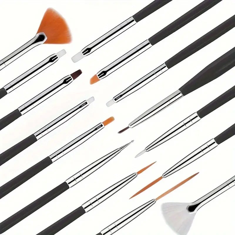 "New" (2 Pack) 15pcs Fine Detail Paint Brush Sets 17