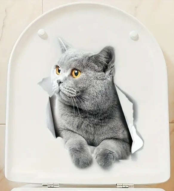 "New" Adorable Grey Cartoon Kitten Pet Series Decoration Set 19