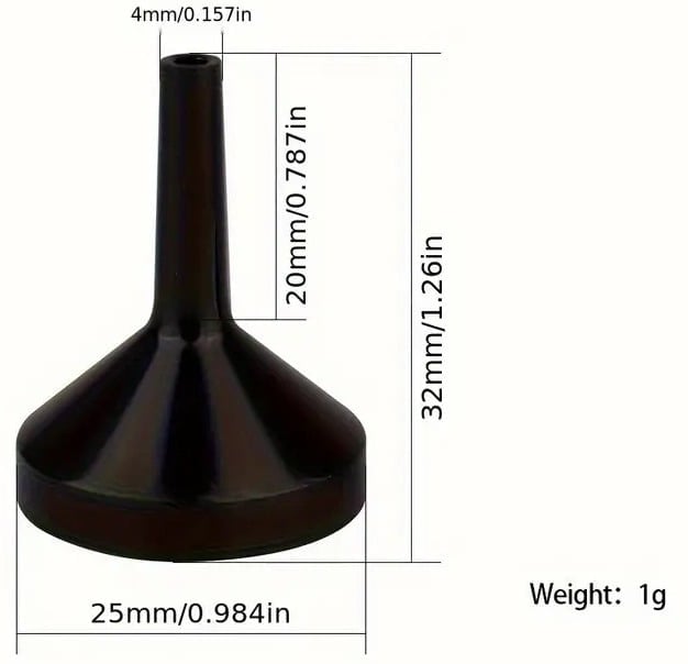 ""New" (3 Pack) Mini Aluminum Funnel for Perfume Transfer 20