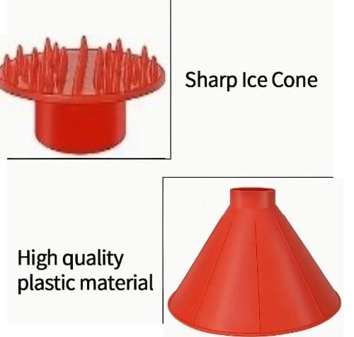 "New" Dual Purpose Car Snow Shovel\Ice Cone-and Liquid Funnel 14