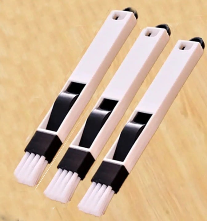 "New" (3 Pack) Multi-Purpose Computer Keyboard/Window Groove Cleaning Brush 19