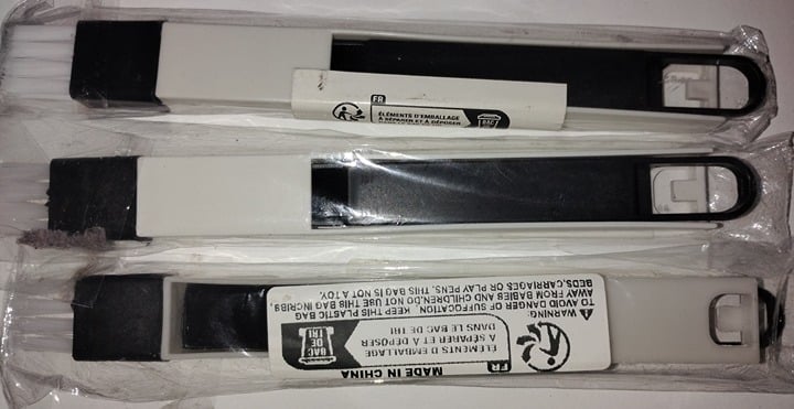 "New" (3 Pack) Multi-Purpose Computer Keyboard/Window Groove Cleaning Brush 19