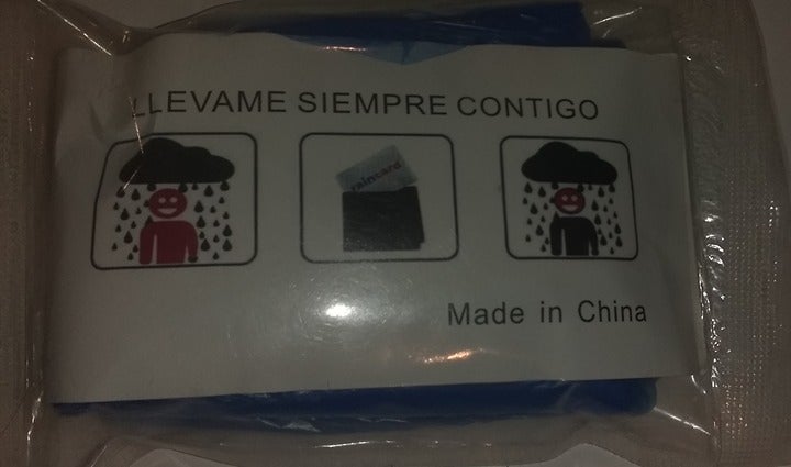 "New" Raincoat for Adults - Drawstring Hood, Vacuum Packed for Emergencies 15
