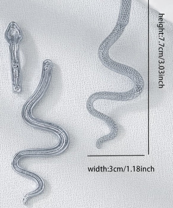 "New" Vintage Snake Shaped Front and Rear Earrings 16