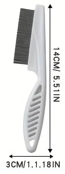 "New" Stainless-Steel Fine-Tooth Pet Grooming Comb 14