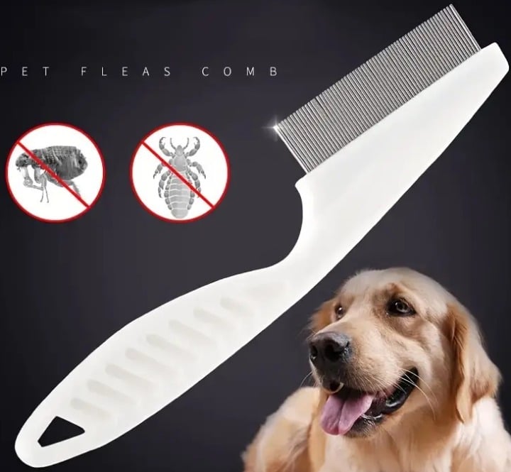 "New" Stainless-Steel Fine-Tooth Pet Grooming Comb 14
