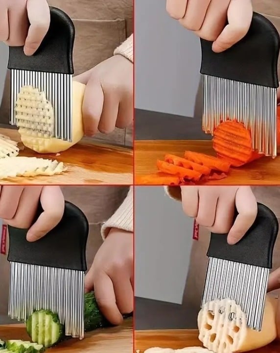 "New" Stainless Steel Crinkle Cut Potato Knife 20