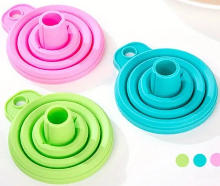 "New" Collapsible Silicone Funnel for Liquid Transfer 16