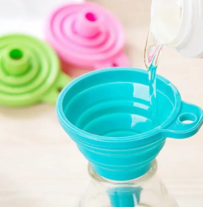 "New" Collapsible Silicone Funnel for Liquid Transfer 16
