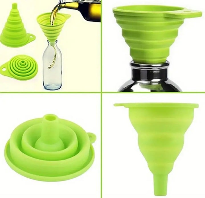 "New" Collapsible Silicone Funnel for Liquid Transfer 16