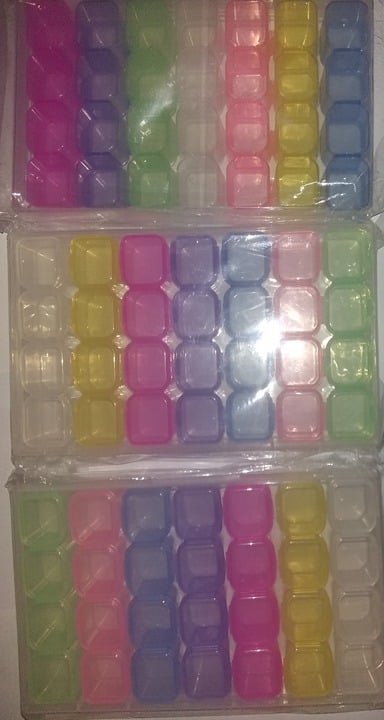 "New" (3 Pack) 28 Grids Multicolored Compartment Organizer Storage Box 20