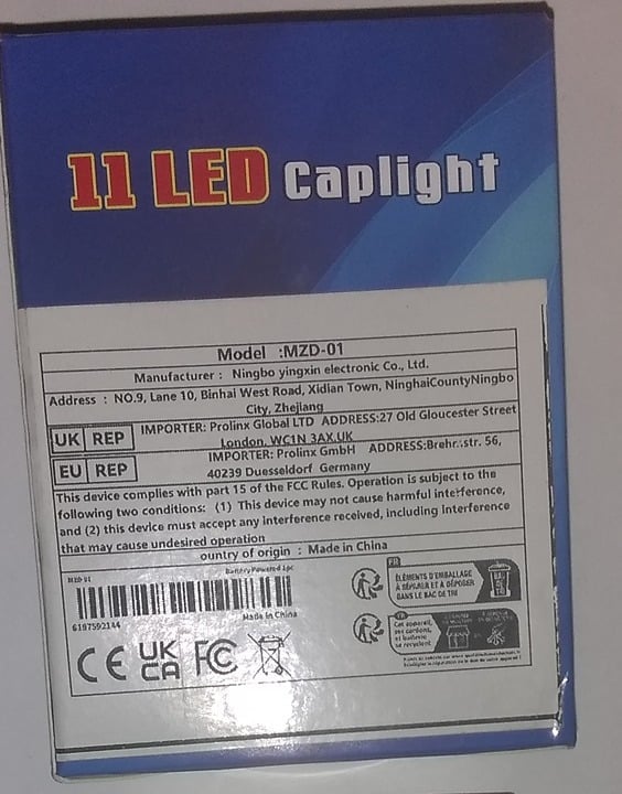 "New" Super Bright LED Clip-On Headlamp 20