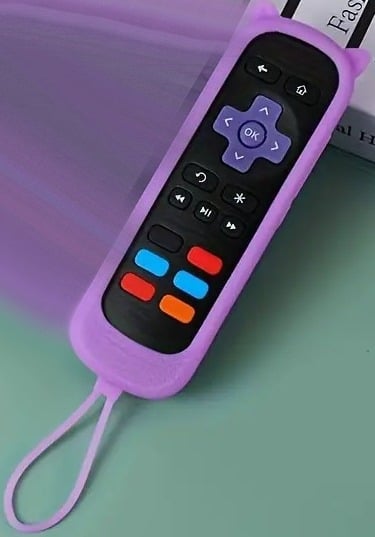"New" Purple Universal Silicone Roku Remote Cover: Luminous Cat Ears Design 20