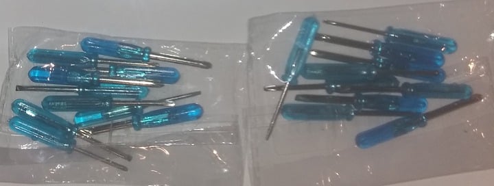 "New" (2 Pack) 10Pc Mini Screwdriver Set 17