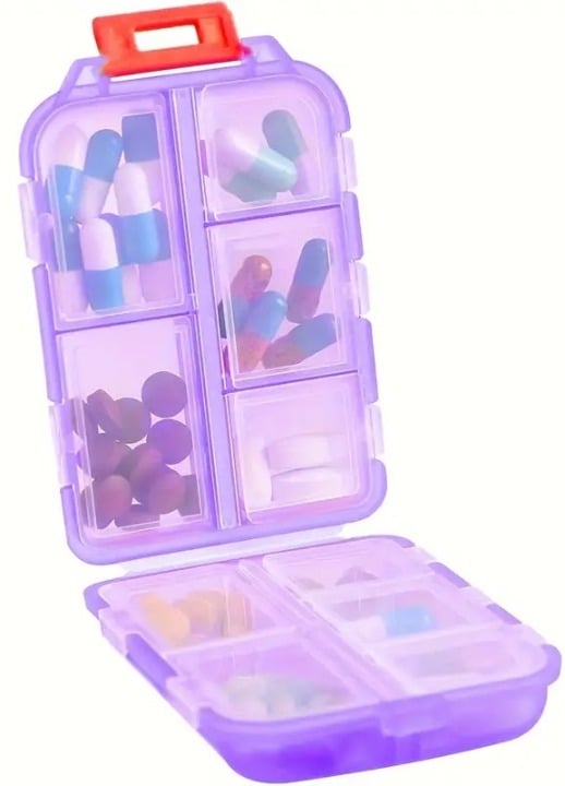 "New" Portable Small Weekly Travel Pill Organizer 19