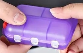 "New" Portable Small Weekly Travel Pill Organizer 19