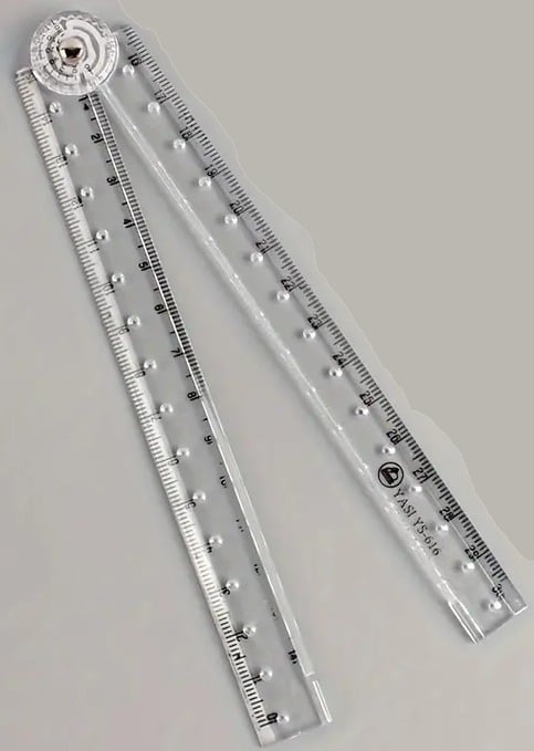"New" Transparent Acrylic Folding Angle Finding Ruler 17