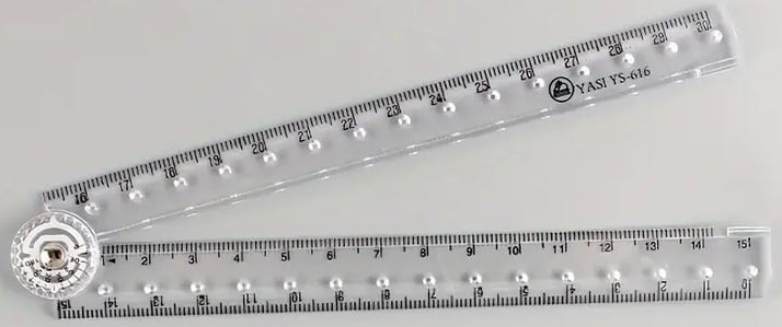 "New" Transparent Acrylic Folding Angle Finding Ruler 17