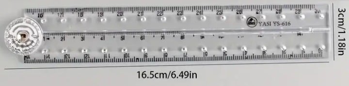 "New" Transparent Acrylic Folding Angle Finding Ruler 17