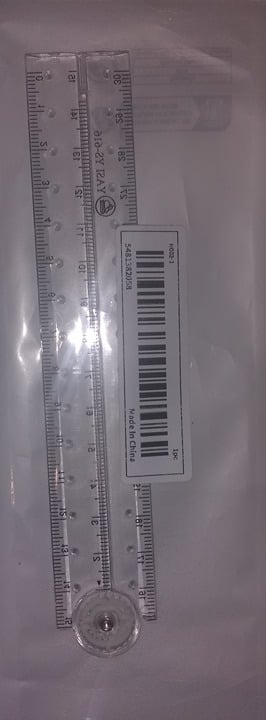 "New" Transparent Acrylic Folding Angle Finding Ruler 17