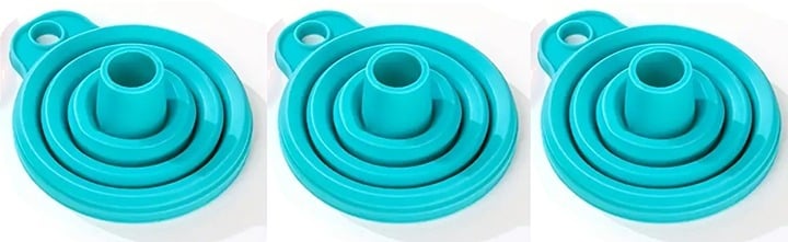 "New" 3 Pcs Silicone Collapsible Funnel Set - Kitchen Gadgets & Utensils 20