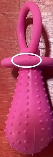 "New" Pink Pet Puppy Clean Teeth Pacifier Toy 15