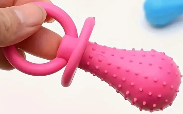 "New" Pink Pet Puppy Clean Teeth Pacifier Toy 15