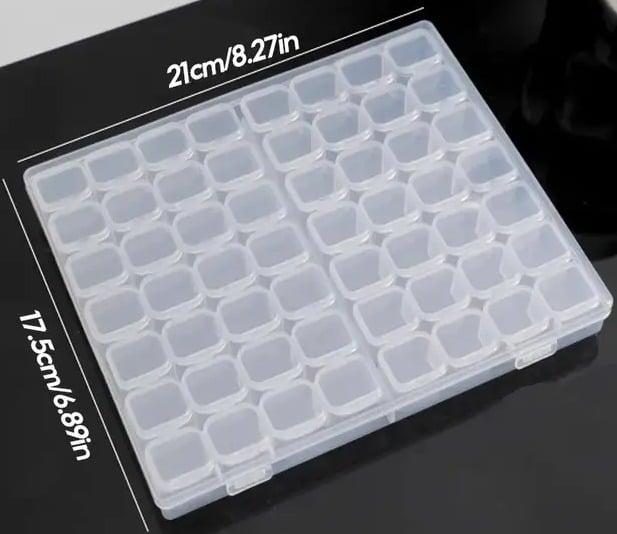 "New" (2 Pack) 56 Removable Mini Grid Modern Plastic Storage Box 20