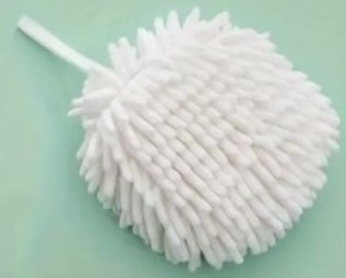 "New" Fluffy Chenille Hanging, Absorbent, Bathroom Towel Ball 18